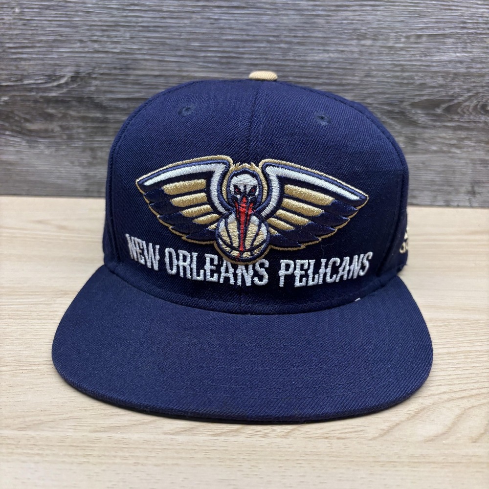 New Orleans Pelicans Hat Cap Snap Back Mens Navy Blue NBA Basketball Adidas
